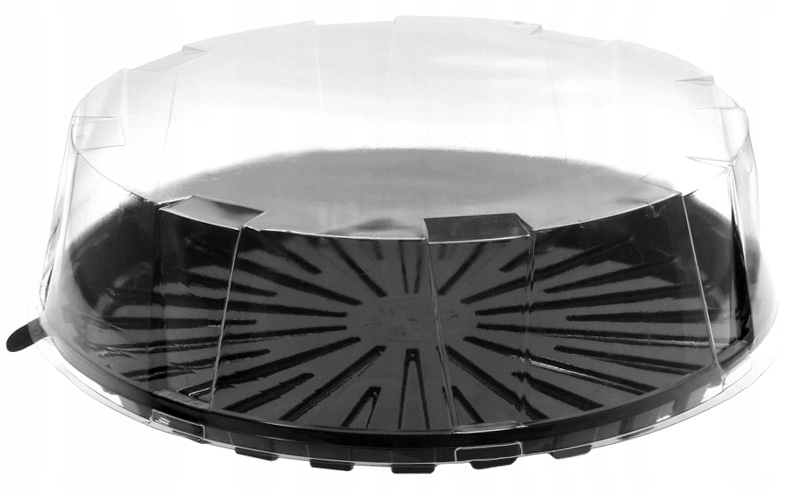 

Pojemnik na tort dwuczęściowy czarny Ps 30cm 5szt