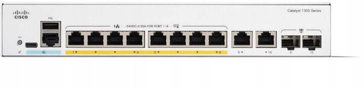 Cisco Catalyst C1300-8FP-2G 8 x 1G 2 x 1G RJ45/SFP combo PoE+ (120W) C130