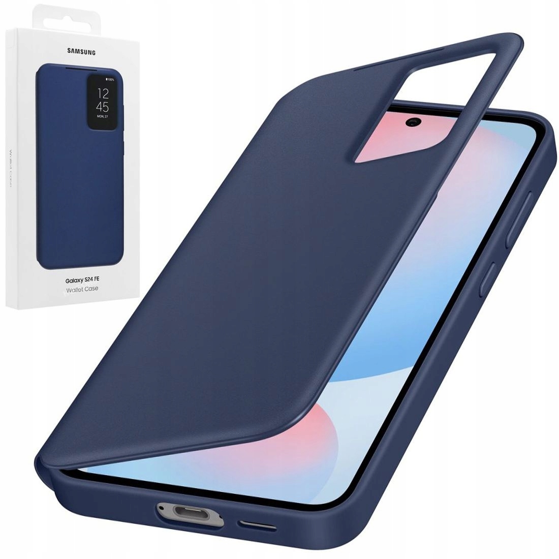 Originální Pouzdro Smart View Wallet Case modré pro Samsung Galaxy S24 Fe