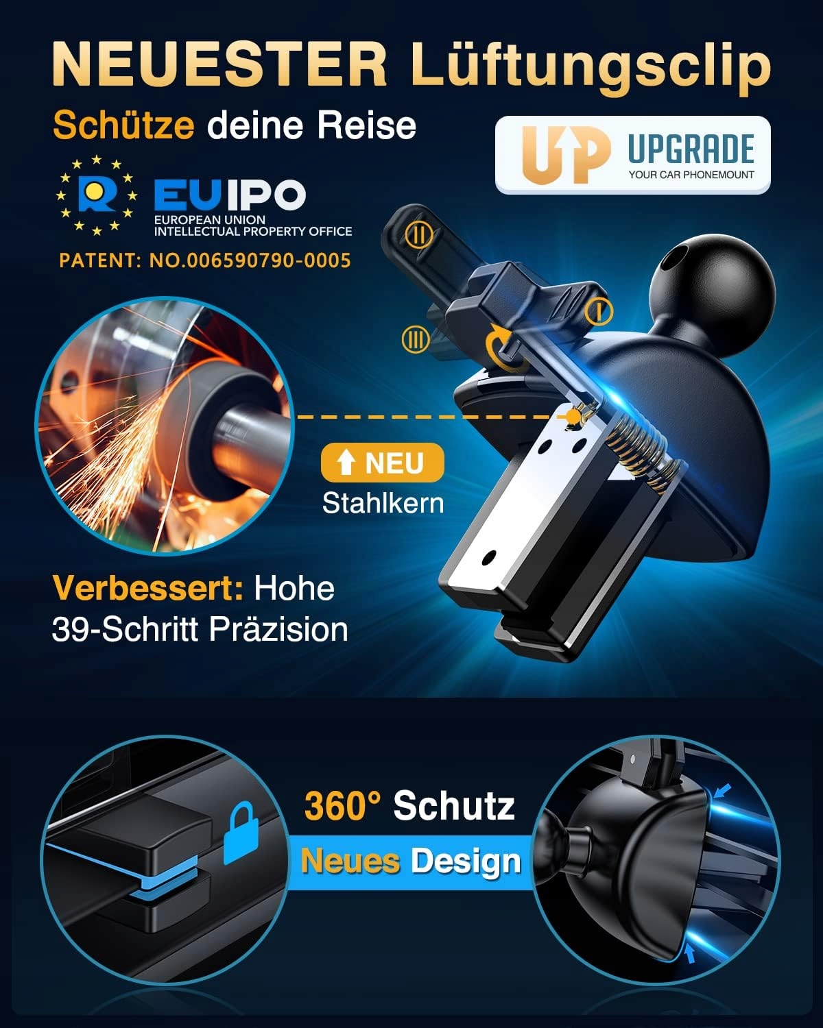 VANMASS Uchwyt Samochodowy Do Telefonu iPhone Android Uniwersalny — miniatura 6