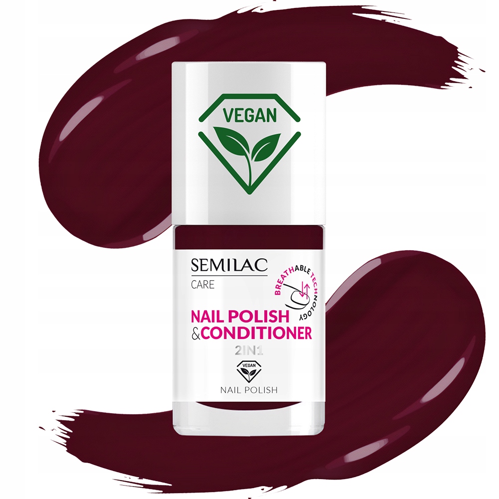 SEMILAC LAKIER DO PAZNOKCI Z ODŻYWKĄ BREATHABLE - 024