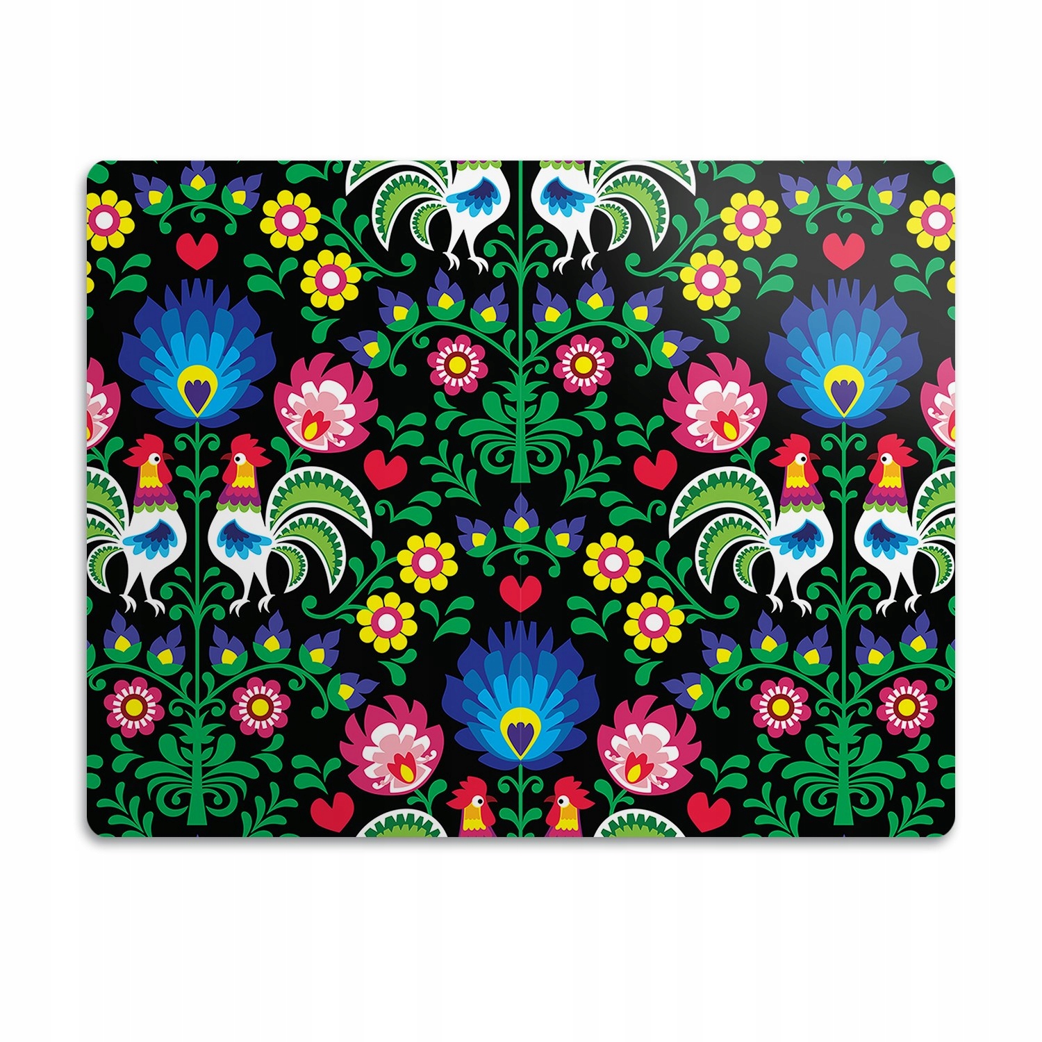 Levně Podložka pro psa pod misku Kohouti folklor 90x60cm