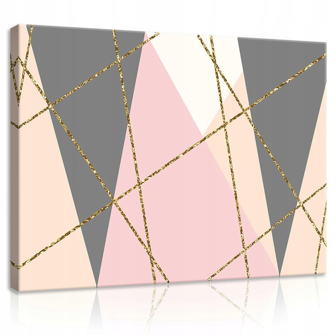 Obraz 100x75 Abstrakce geometrický minimalismus moderní zlatý růžový