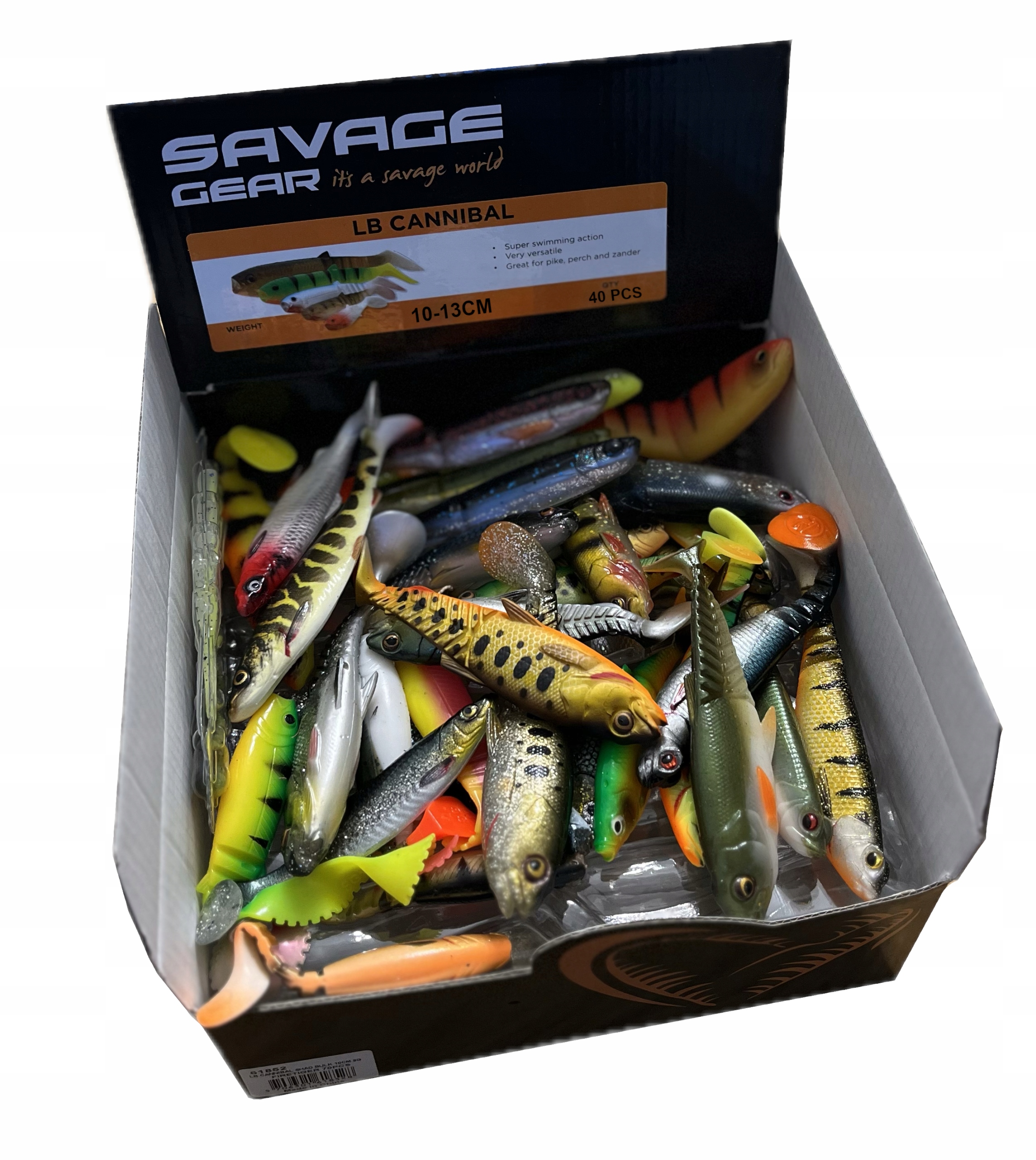 karton Box L Gum przynęt 10cm 13cm Savage Gear 40szt w wielkościach 10cm+