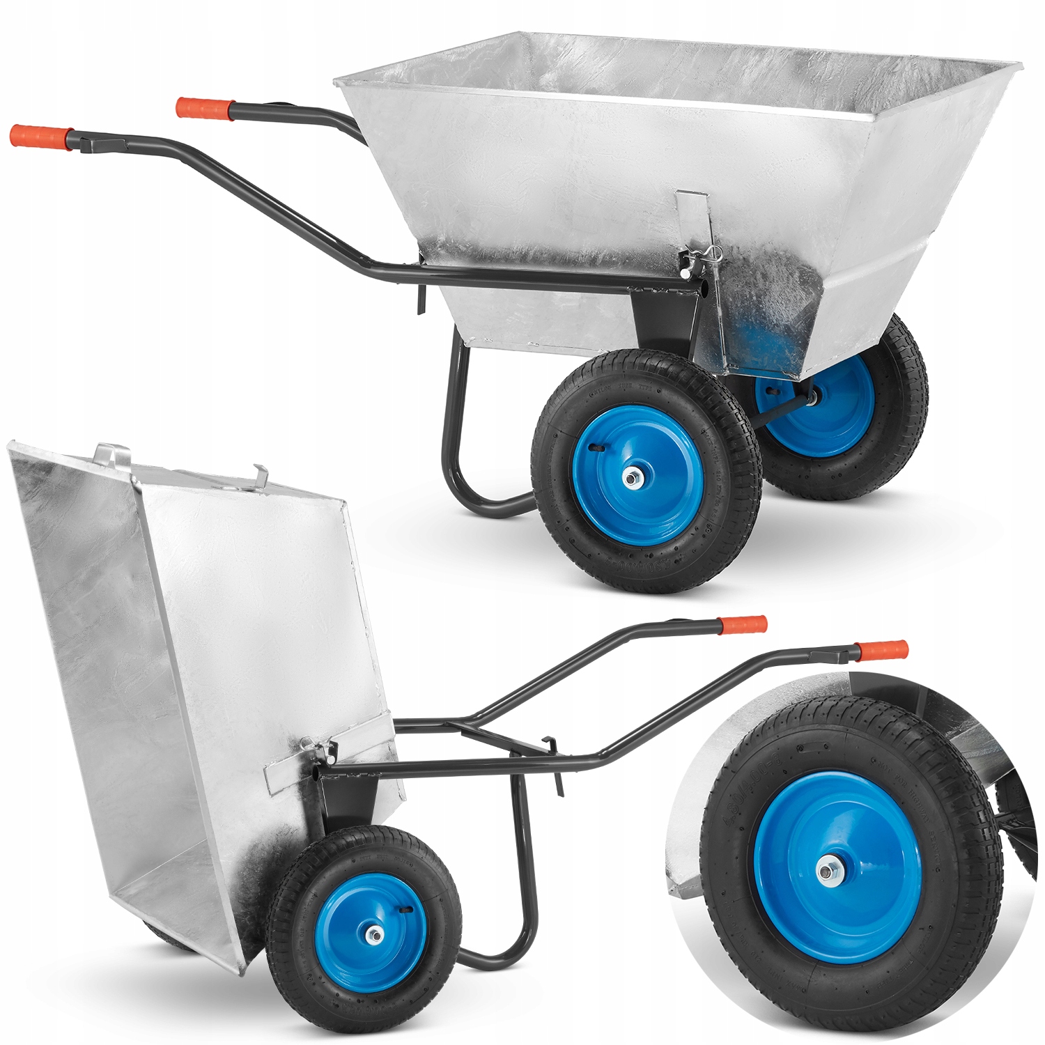 Wózek Paszowy Koleba Japonka Taczka Ocynkowana Higher 250 L 420 kg