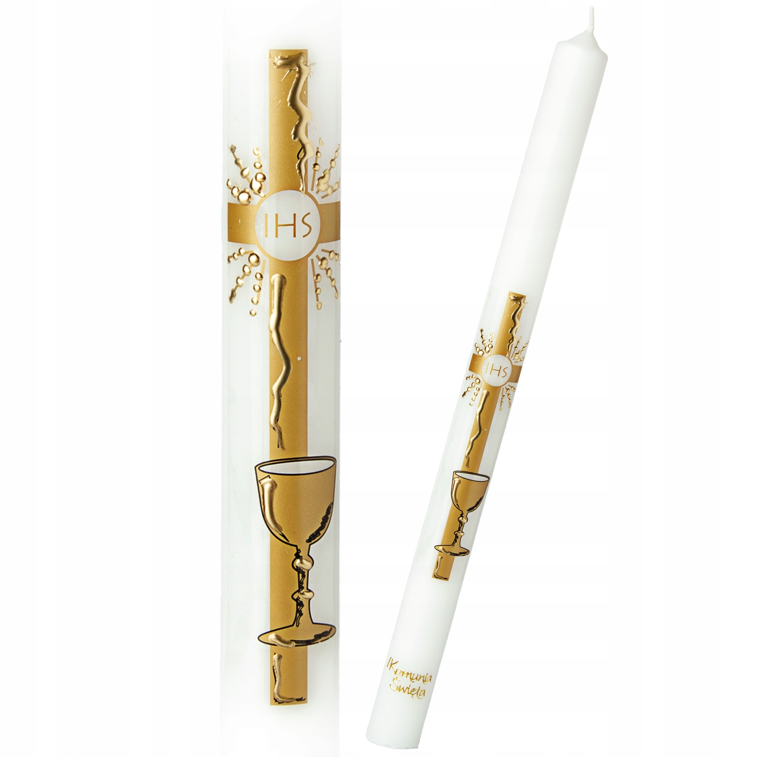 

Świeca Komunijna Gromnica ręcznie zdobiona