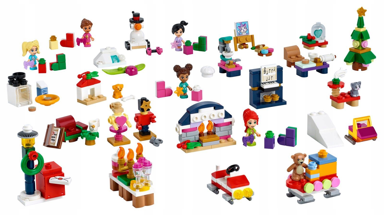 Адвент-календарь LEGO Friends 41690, 370 деталей, 5 микрокукол и игровое поле, от 6 лет — фото 2