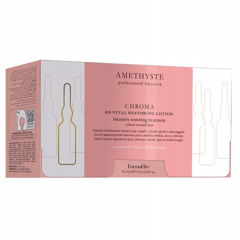 Farmavita Amethyste Chroma Re-vital Obnovující Mléko Na Vlasy 10x10 ml
