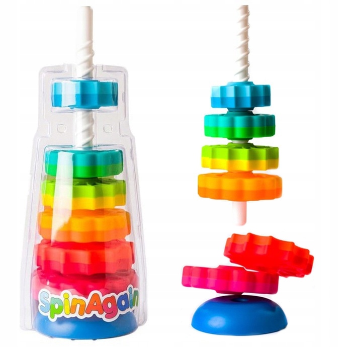 

Fat Brain Toy Zakręcona Wieża piramida Spin Again