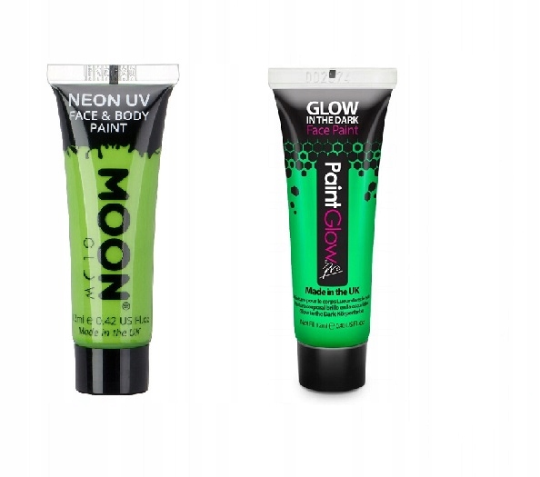 FARBA UV DO TWARZY I CIAŁA PaintGlow UV ZIELONA Model UV Green