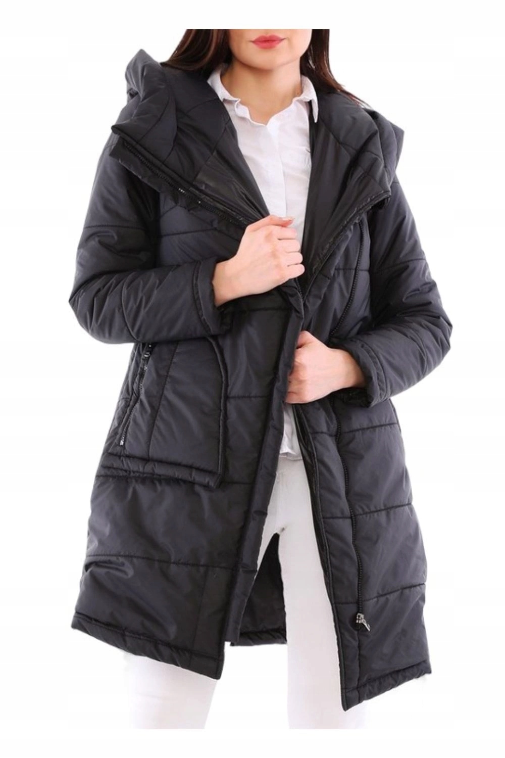 Dámská prošívaná zimní péřová teplá bunda Dewberry, černá, vel. M