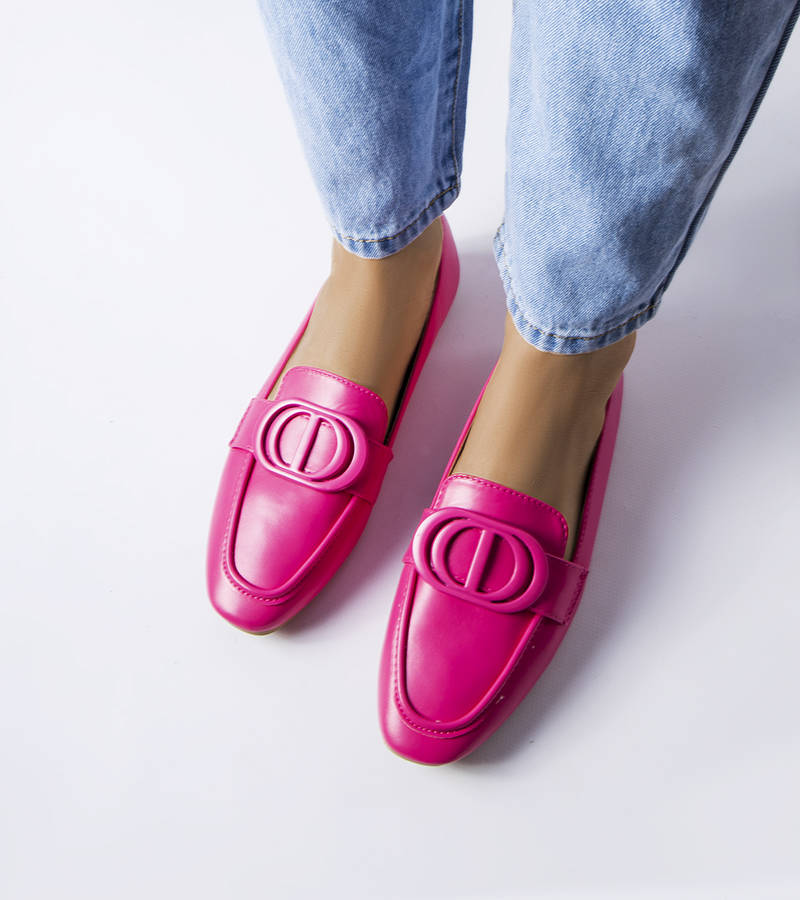 Hers Różowe mokasyny z klamerką klasyczne LCL-8 r. 36 Rozmiar 36