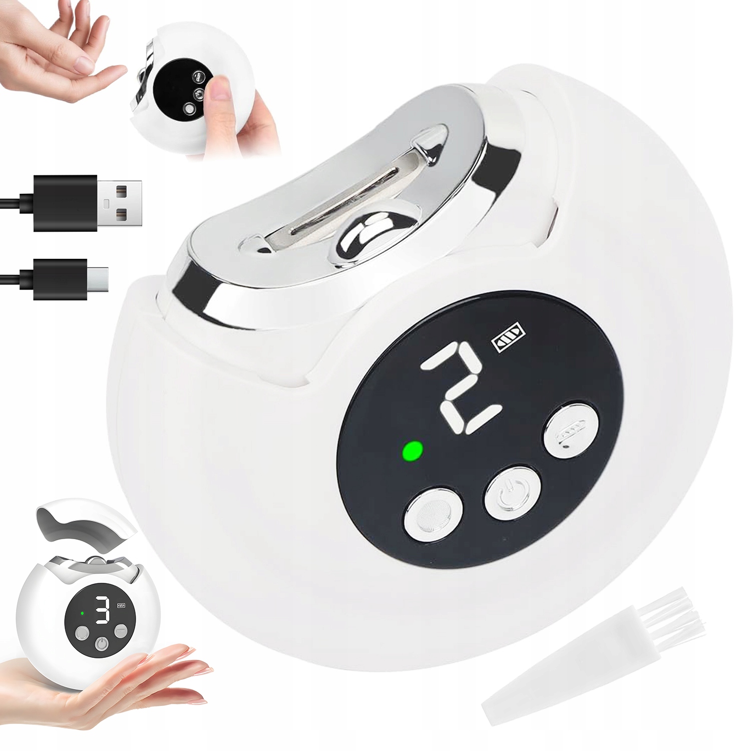 Elektrické Kleštičky Na Nehty 3V1 S Led Pro Starší Osoby
