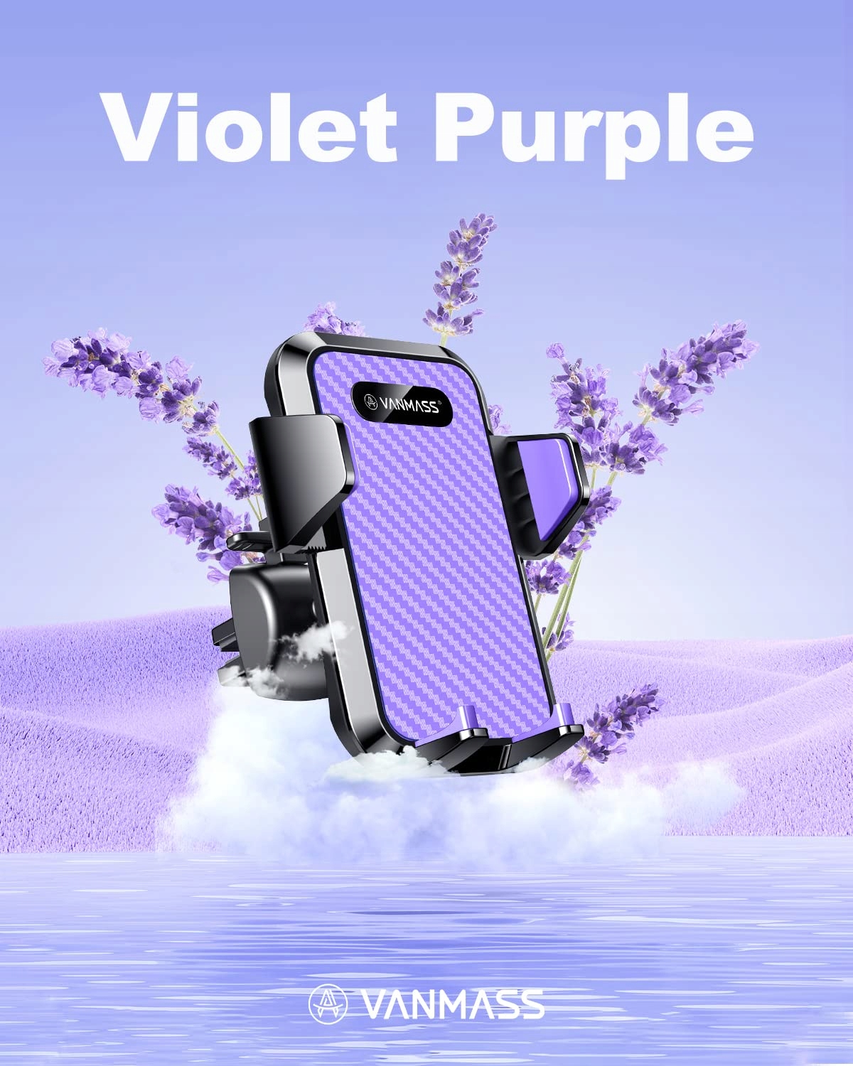 VANMASS Fioletowy Uchwyt Samochodowy 4w1 iPhone Android — miniatura 8