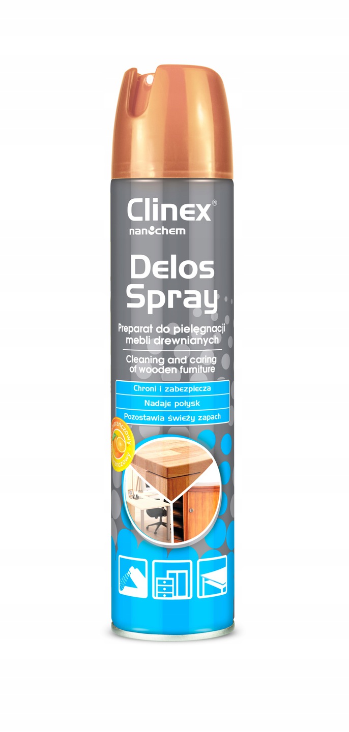 

Clinex Delos Spray czyszczenie mebli drewnianych