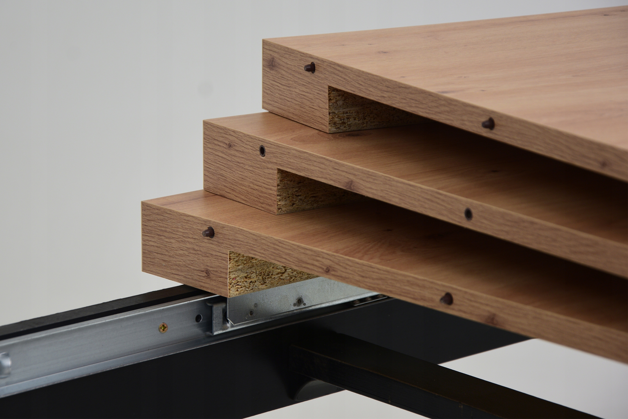 Rozkładany stół do 3m 6 DREWNIANYCH krzeseł SALON Kolor korpusu stołu czarny