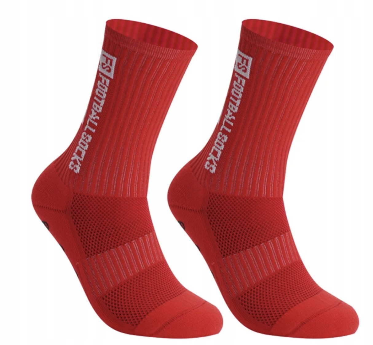 Skarpety Piłkarskie Antypoślizgowe FS 39-45 - Czerwone Rozmiar inny