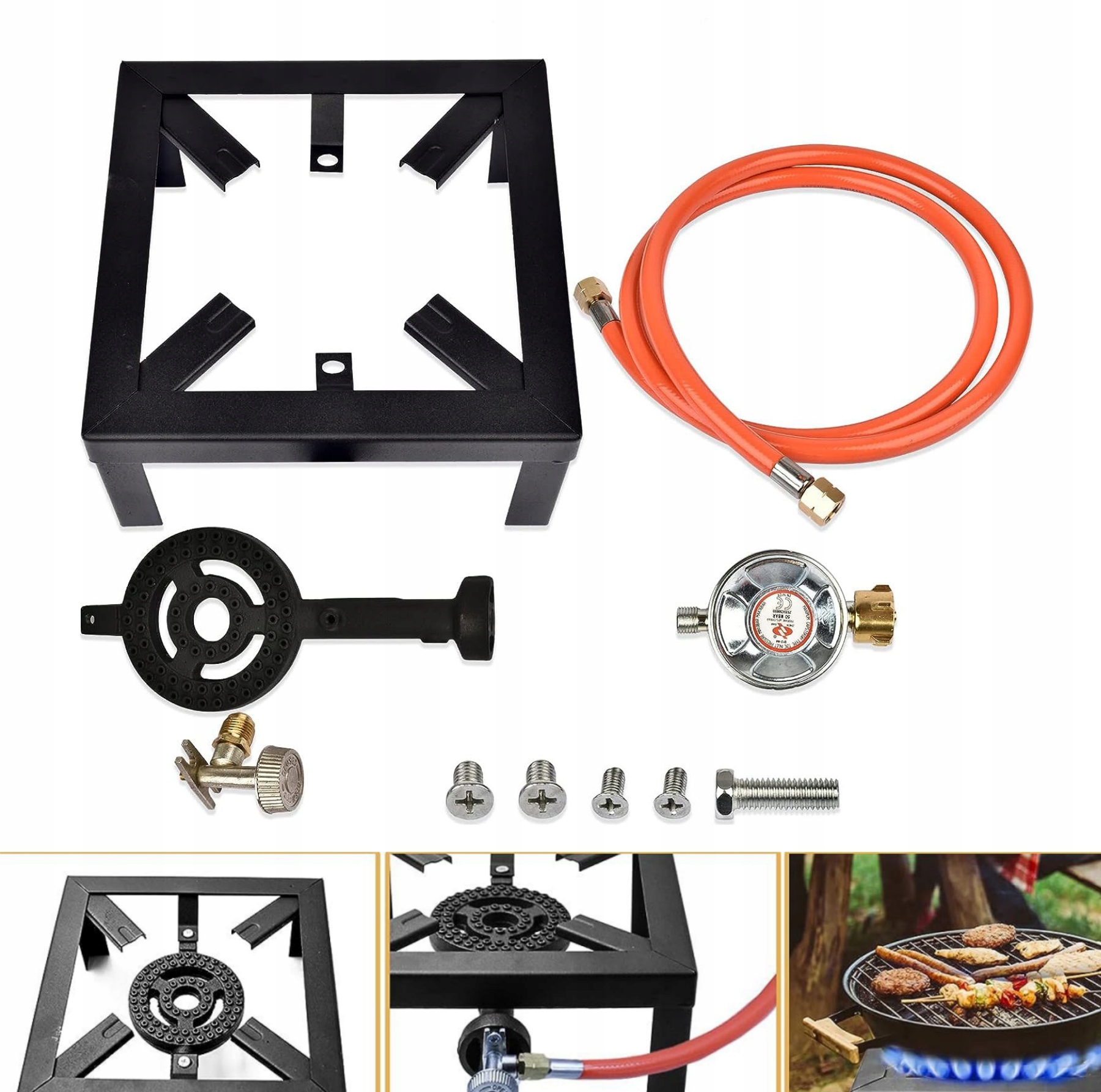 Plynový sporák 8 kW Stolní sporák Plynový sporák 25 x 25 x 11 cm