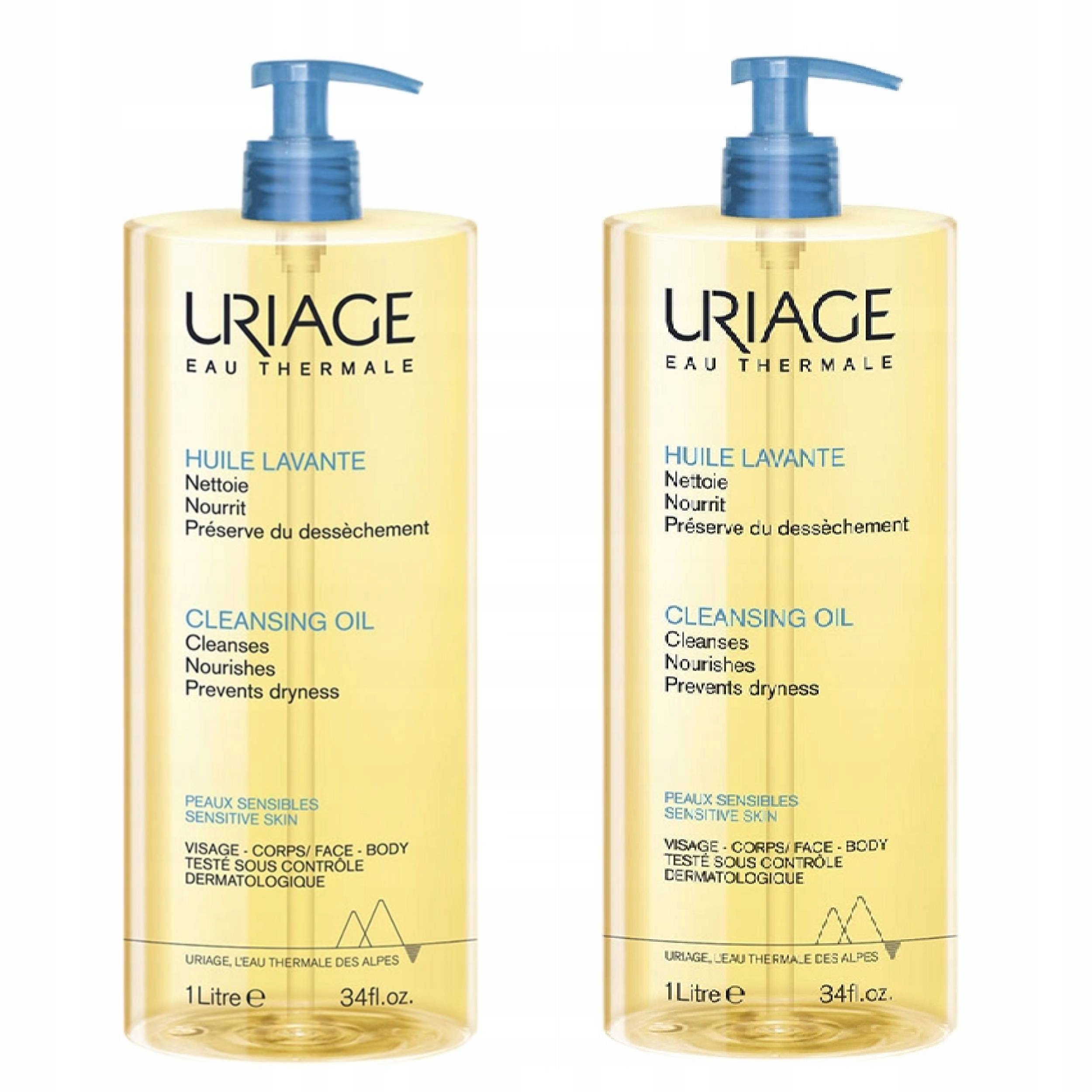 Olejek Do Kąpieli Pod Prysznic Do Mycia Uriage Huile Lavante 1000 ml 2x