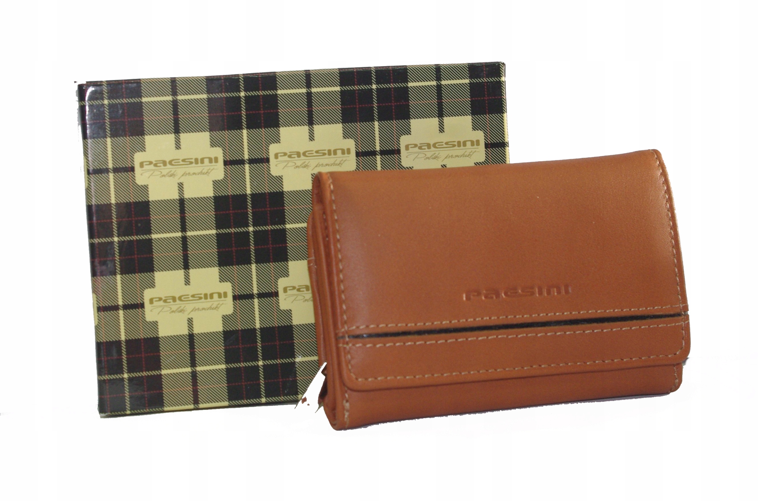 Dámská kožená peněženka Peasini s červeným zipem