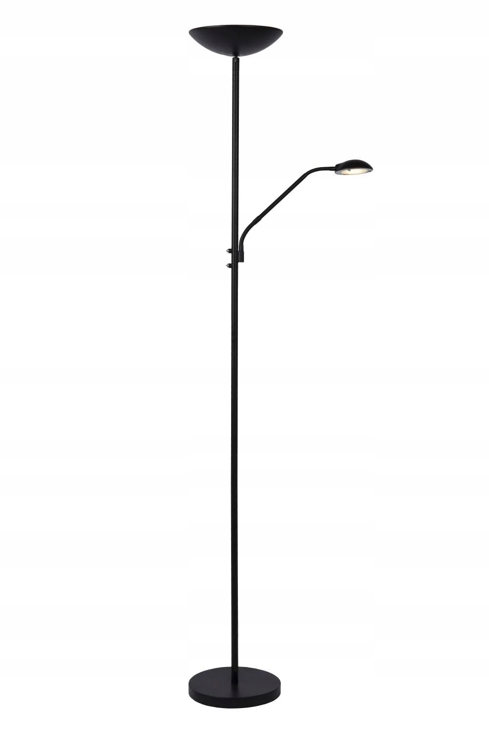 Lucide Zenith Led stojaca lampa 20W 3000K čierna kovová 180 cm
