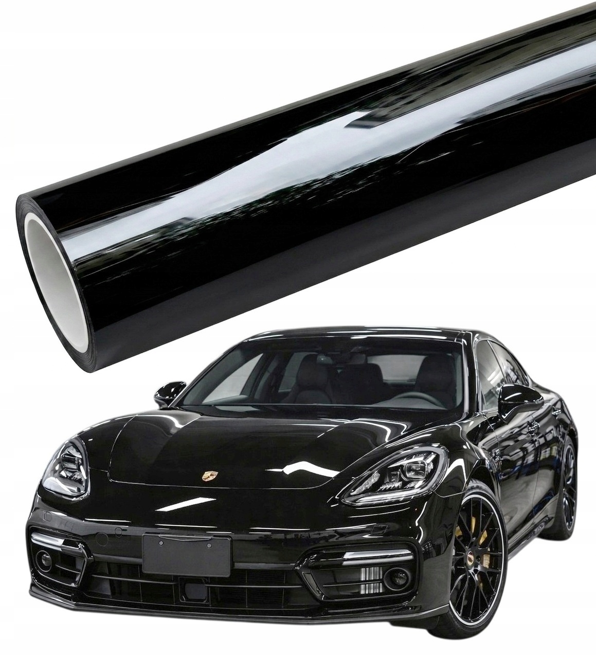 Fólie Piano Black Černá Vysoký Lesk 200 cm * 152 cm Automobilová Pet Dýha