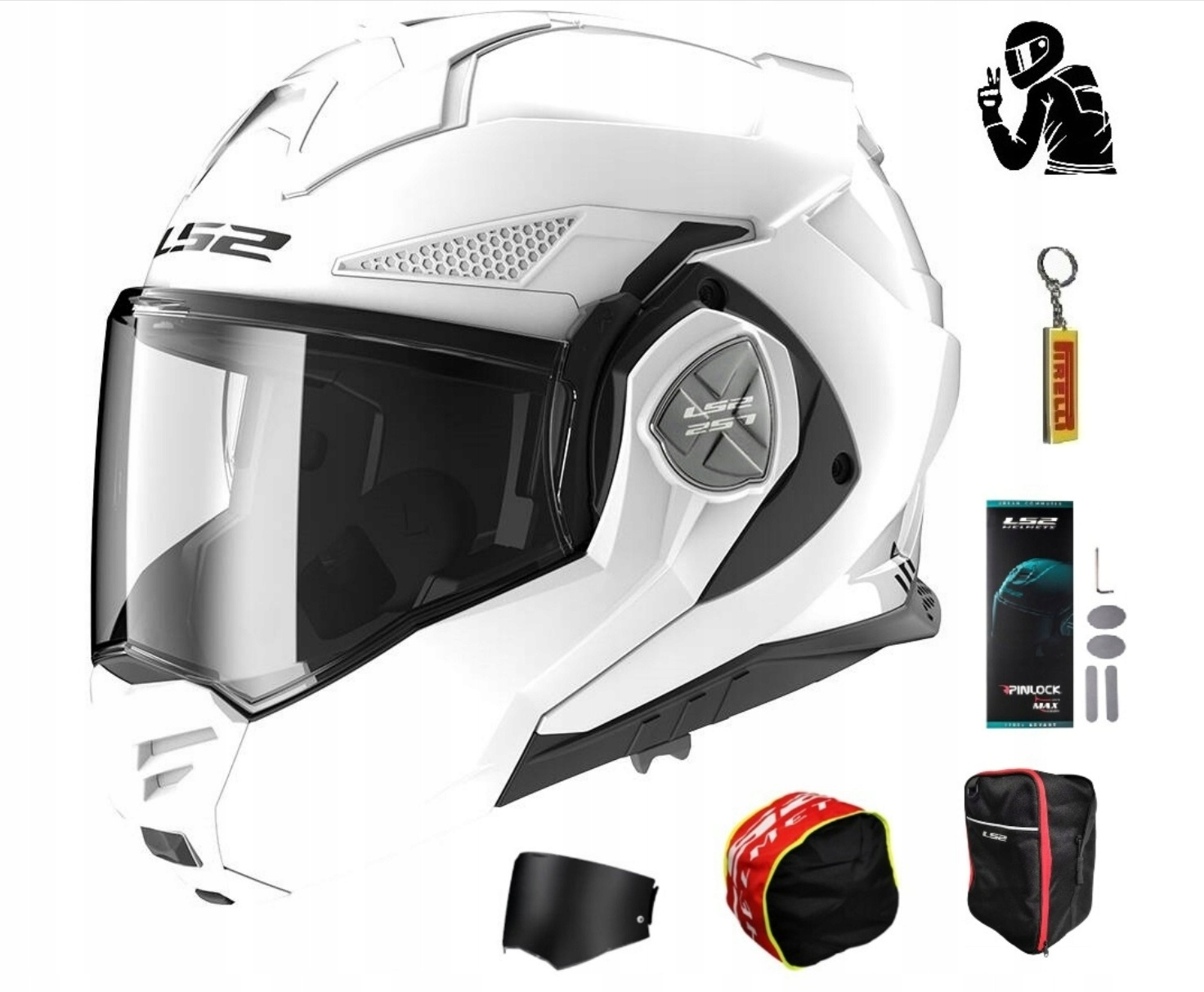 Kask Szczękowy LS2 FF901 Advant X Solid White 3XL