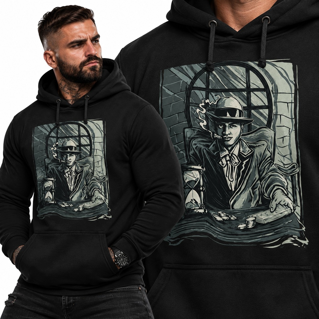 Mikina s kapucí Al Capone vel. M