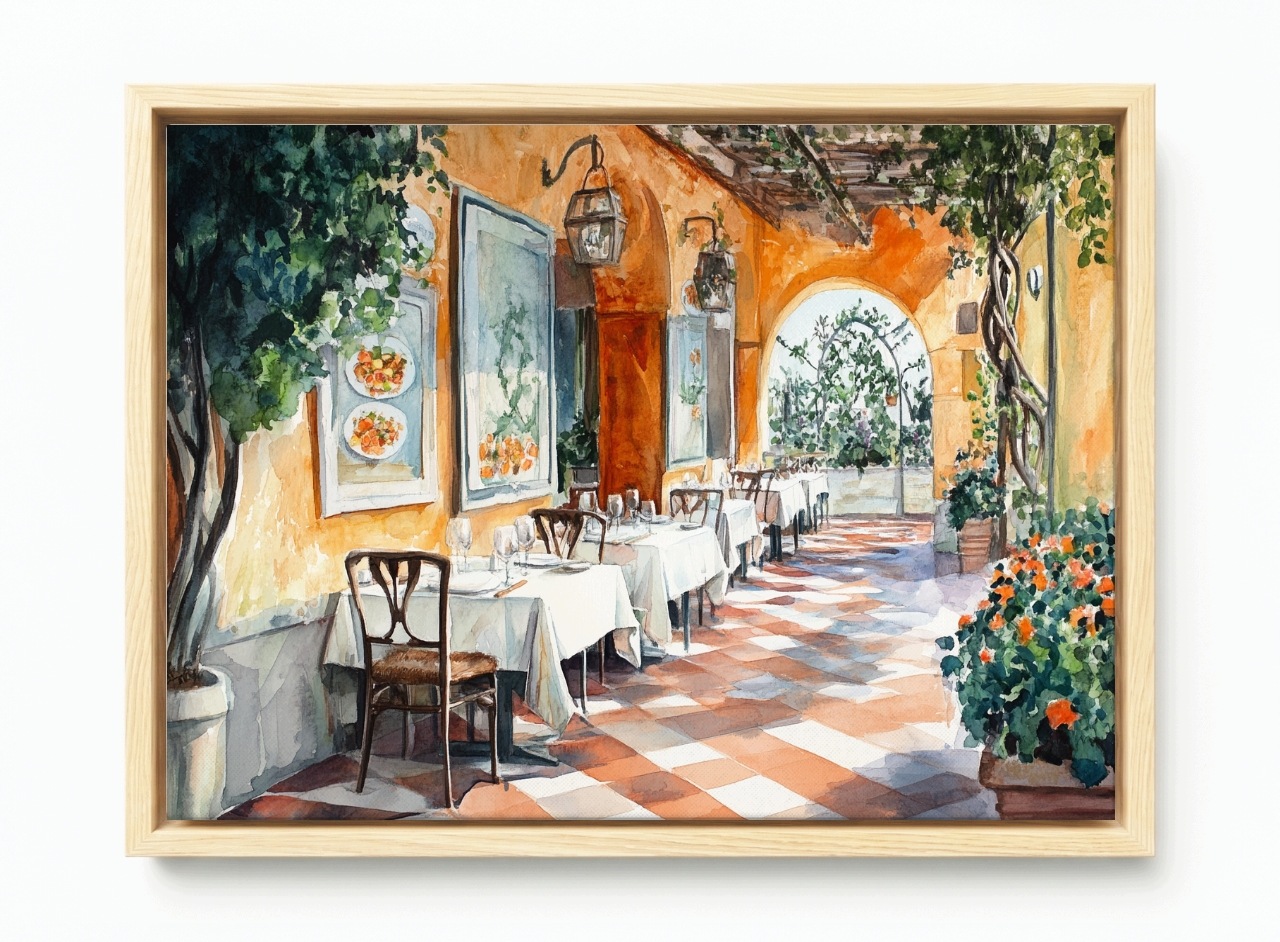 Obraz Rám Americký Box Restaurace Pizzeria Trattoria Jídlo 60x40