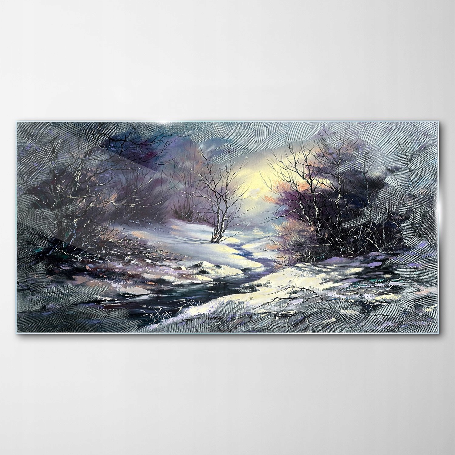 

Obraz Szklany Dekor Krajobraz Zima Rzeka 140x70