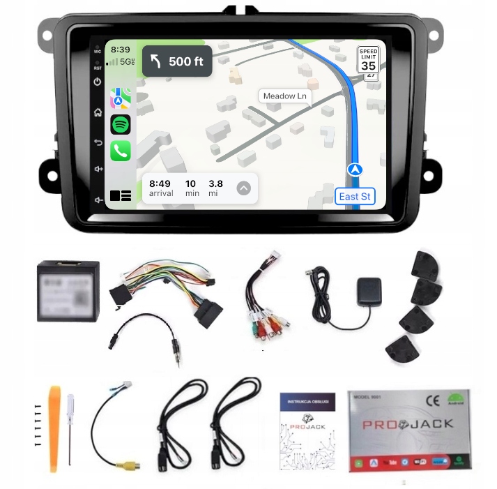 Rádio Navigácia Android Auto Carplay Vw Bora 2009-2013 2GB 64GB