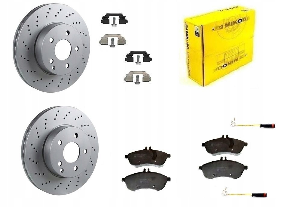 Kotouče Mercedes C W204 E W212 Přední Sada 295 MM Perforované