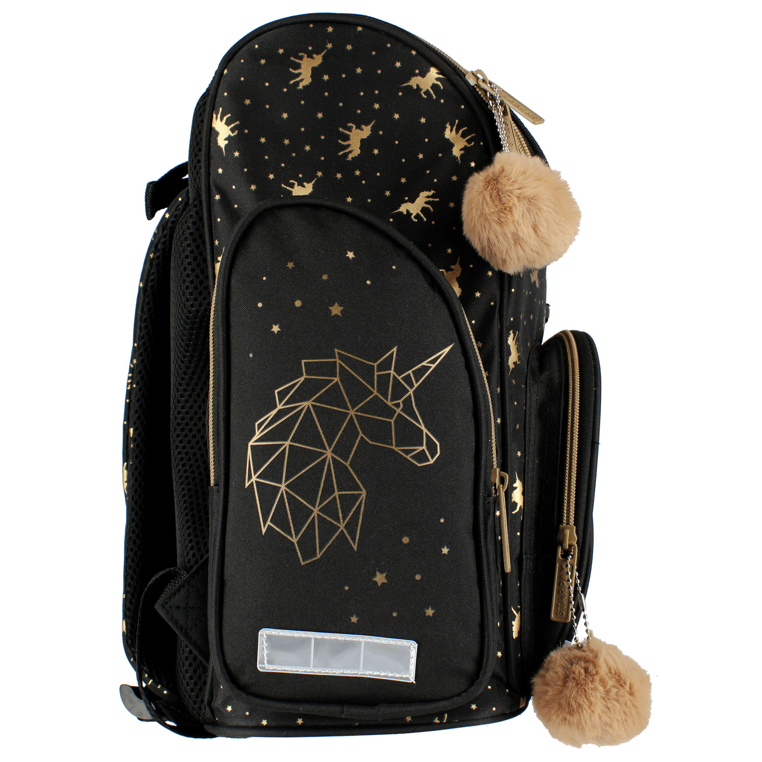 TORNISTER PLECAK SZKOLNY DLA DZIEWCZYNKI KLASY 1 3 Cechy dodatkowe elementy odblaskowe kieszeń na napoje usztywniane plecy