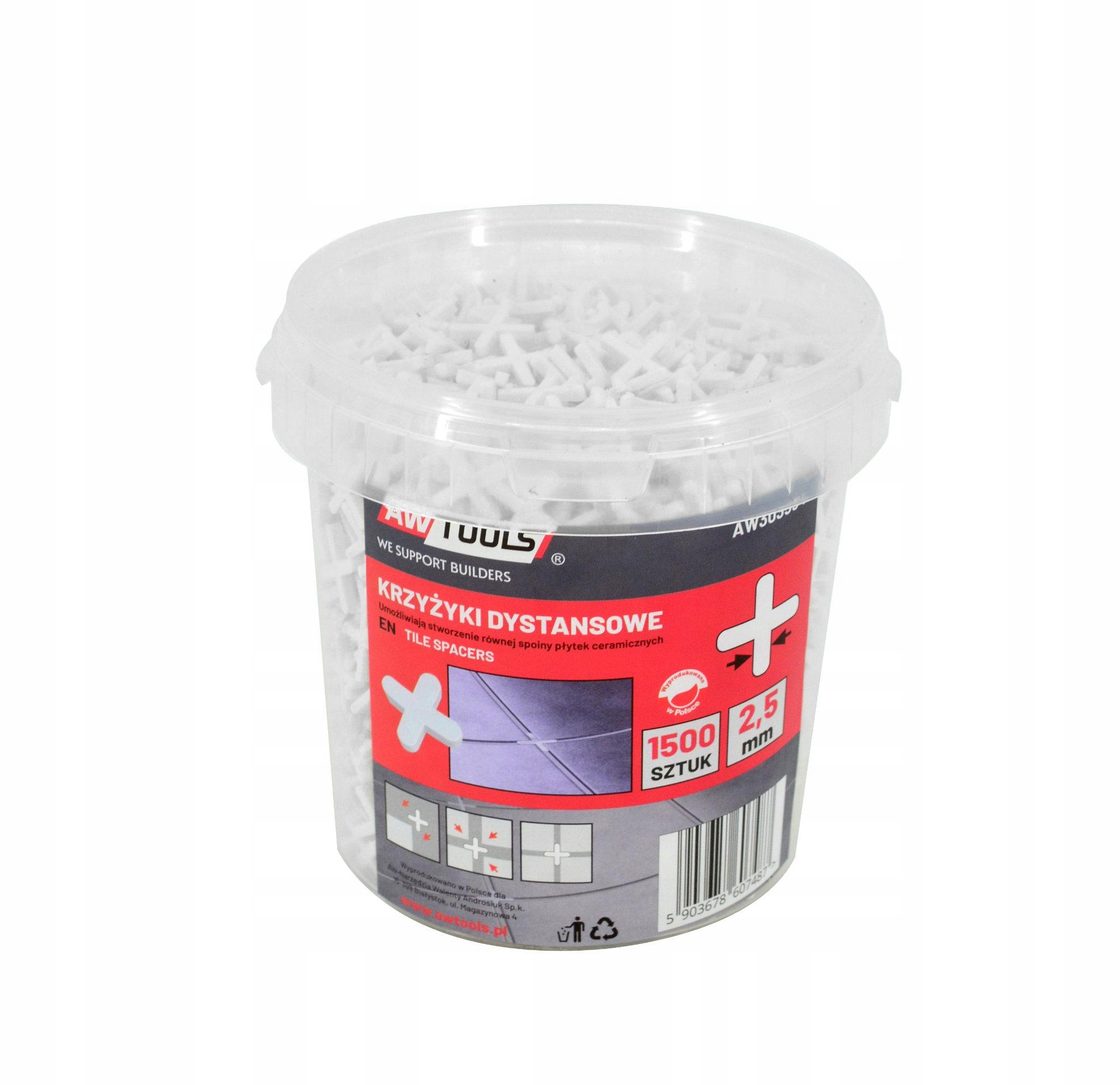 

Awtools Krzyżyki Dystansowe 2,0mm 1500szt