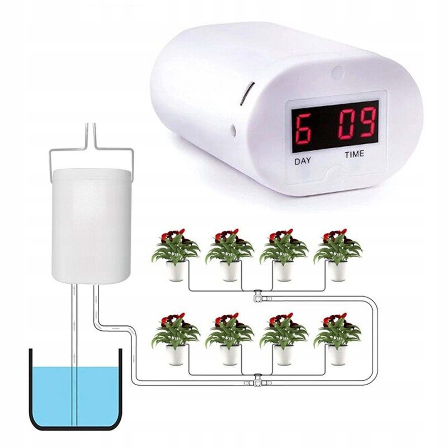 Zařízení Pro Automatické Zavlažování Zahrady, Automatický Zavlažovač 8 Hlav