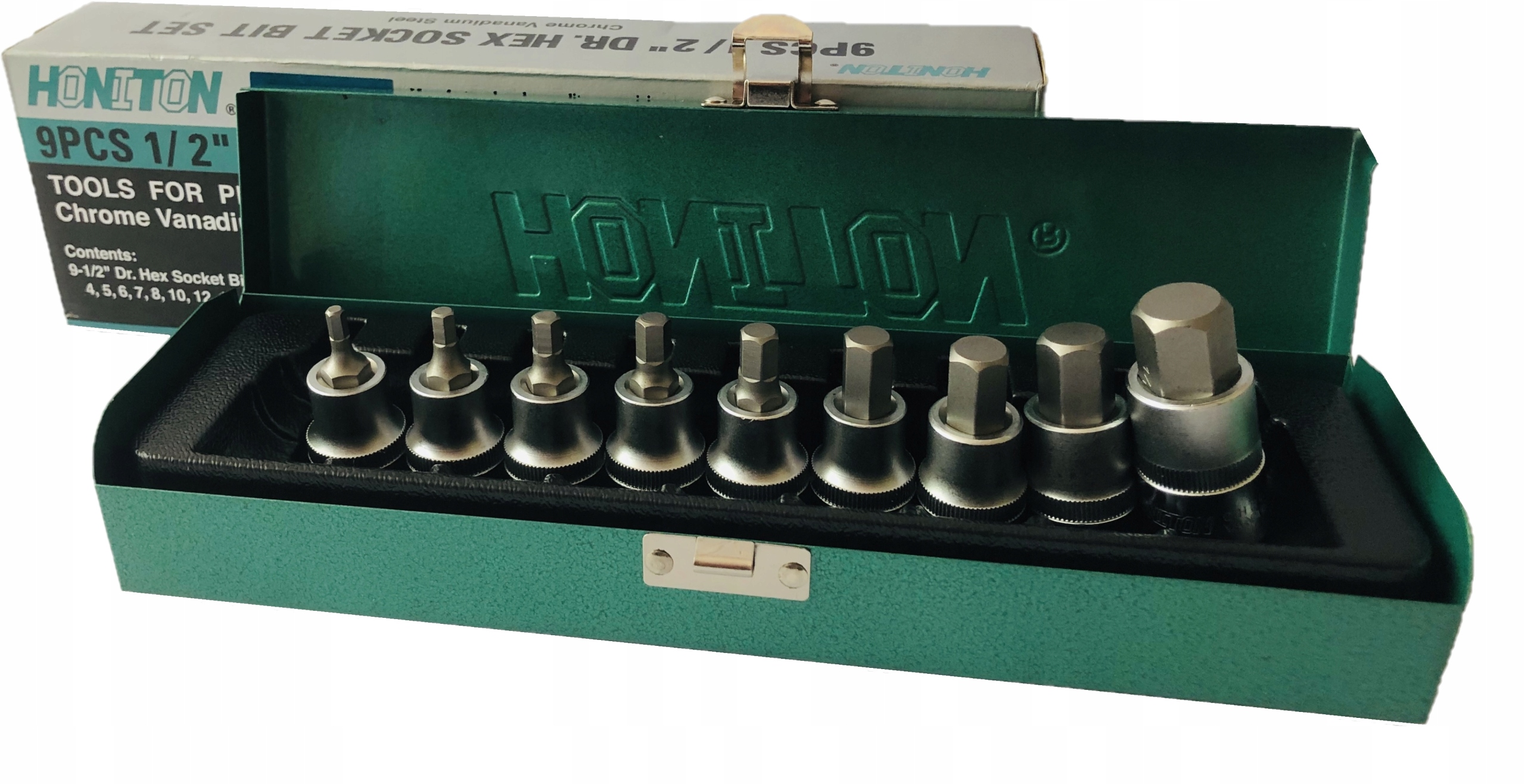 

Honiton Klucze imbusowe ampulowe nasadki 1/2'' 9pc