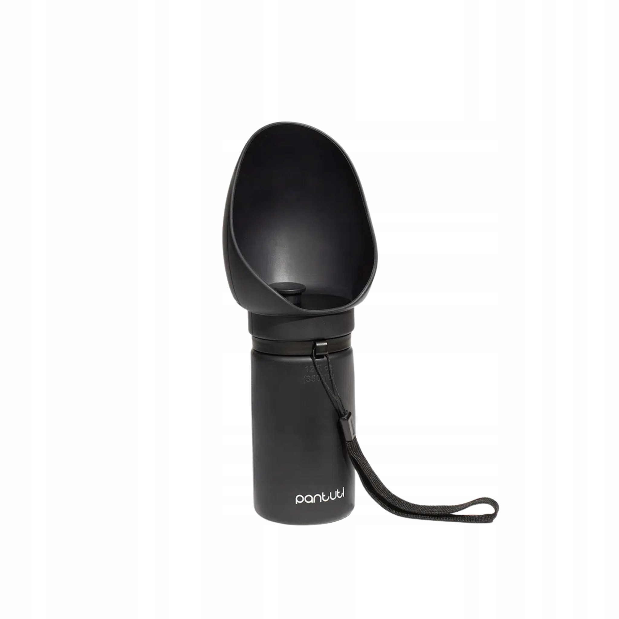 Levně Skládací silikonová turistická láhev pro zvířata Monte černá 350 ml