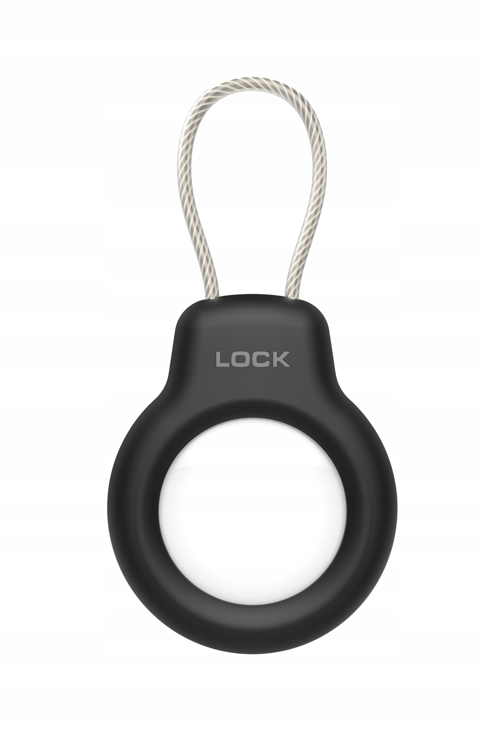 ETUI CASE ZE STALOWĄ LINKĄ BRELOK NA LOKALIZATOR DO APPLE AIRTAG - CZARNE Marka RabbitMob