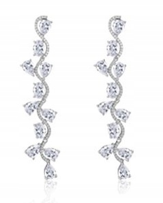 Exkluzivní Náušnice Svatební Diamantové Zirkony