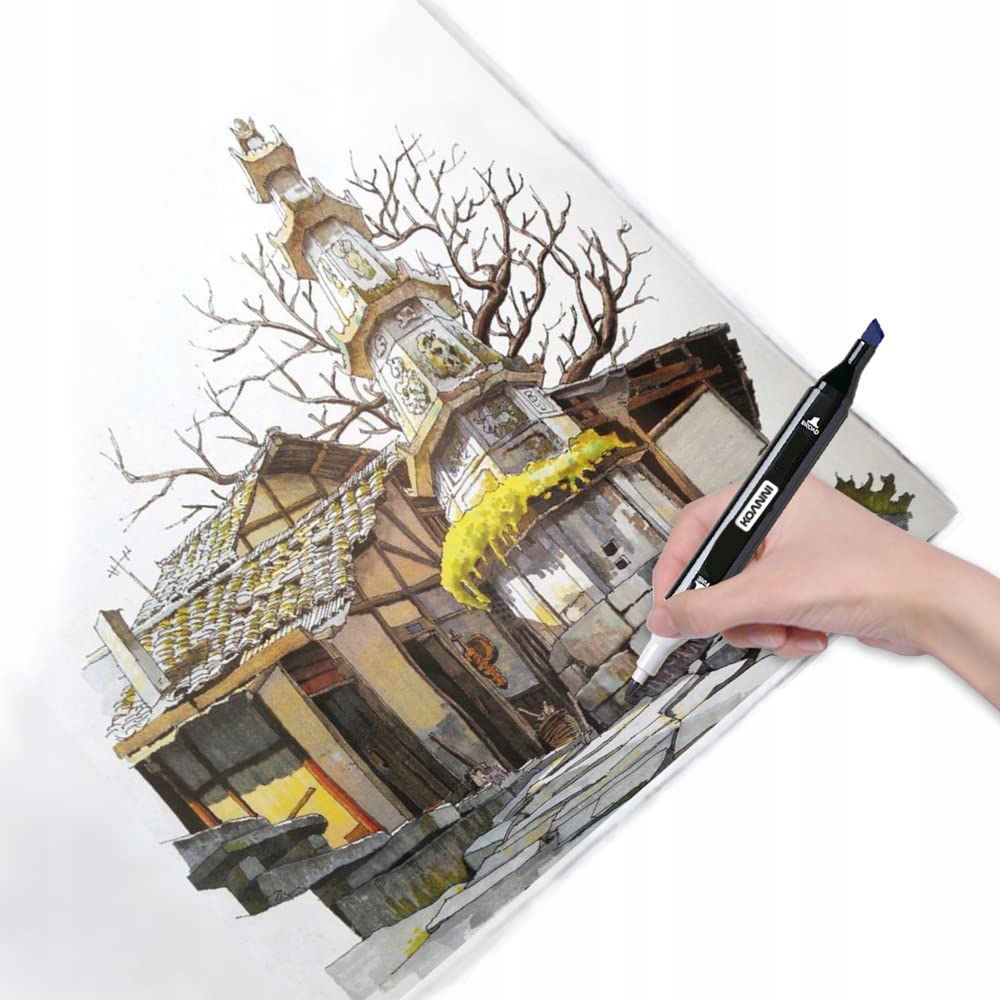 MARKERY ALKOHOLOWE DWUSTRONNE 48 SZT FLAMASTRY Kod producenta piasaki_48