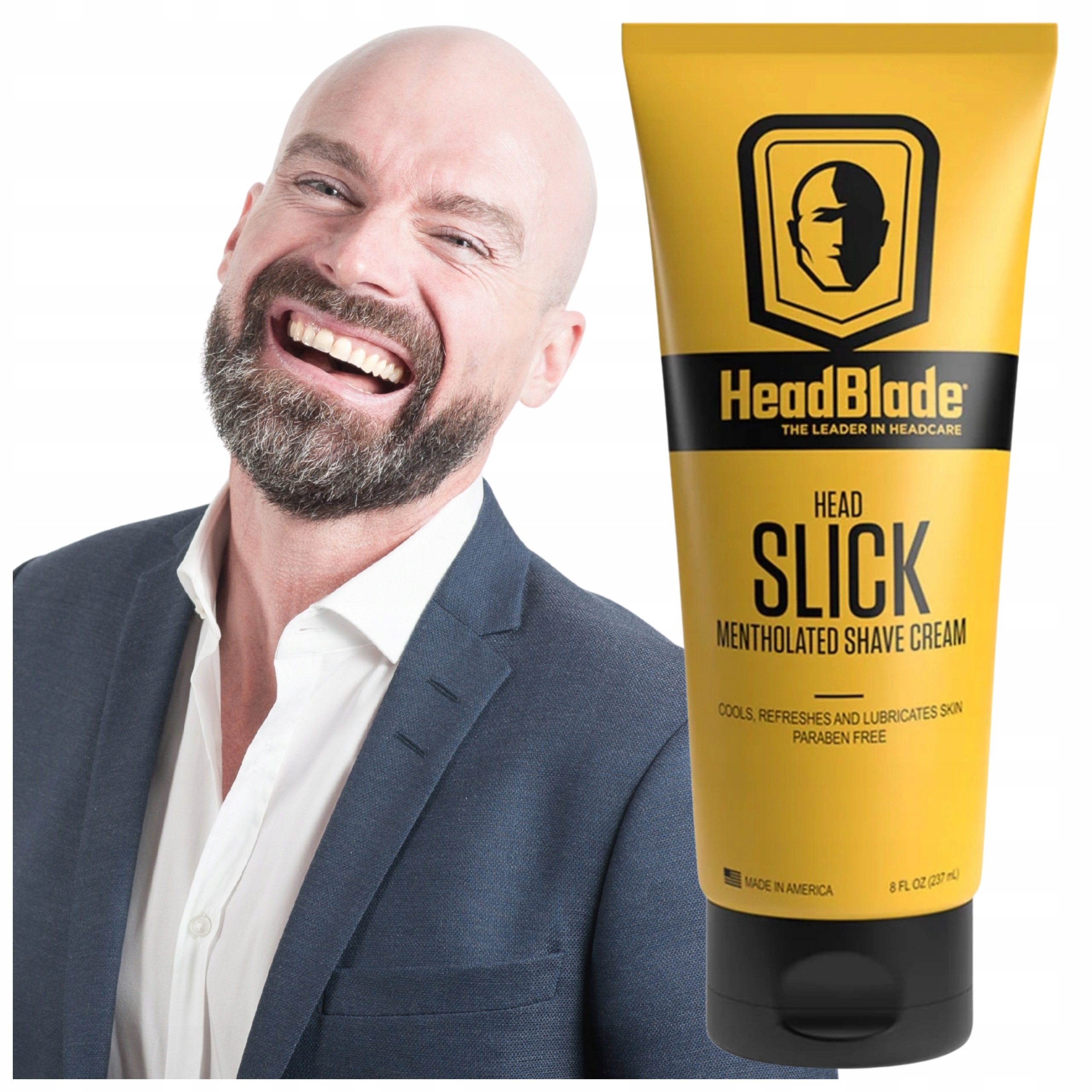 Krem Do Golenia Głowy z Mentolem Headblade HeadSlick Nawilża 237ml