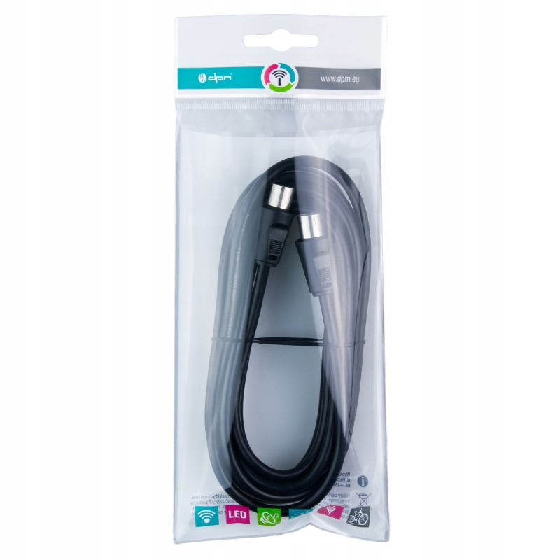 Przewód TV-VIDEO, 1,5 m, czarny Model BMF01B