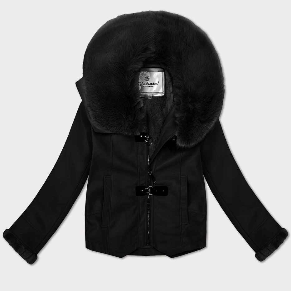 Kožená Bunda LU98091 Černá XL (42)