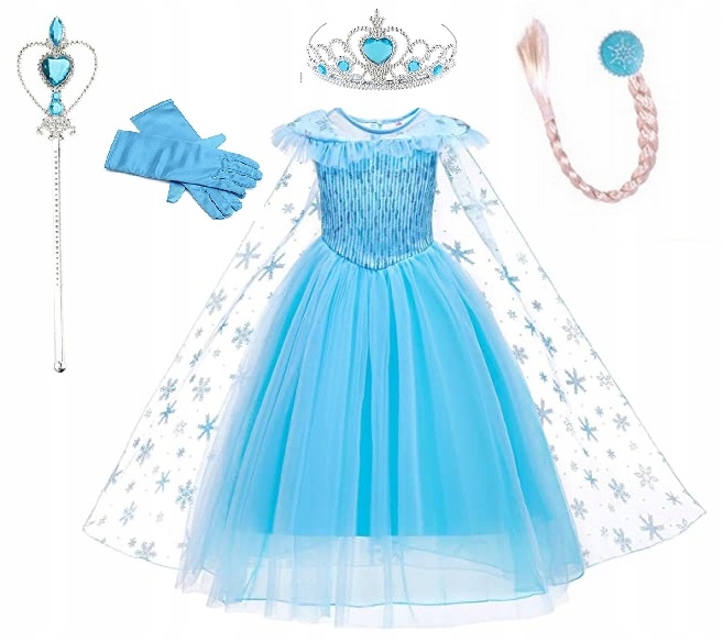 

Strój Frozen 2 Elsa Kraina Lodu 120 Akcesoria
