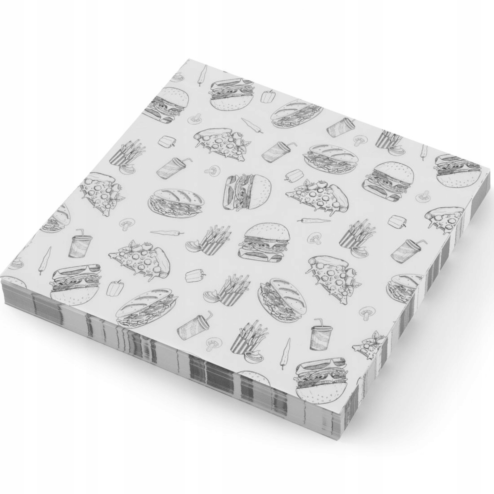 Pergamenový Papír Na Hranolky Kebab Vzor Rychlého Občerstvení 500 Ks