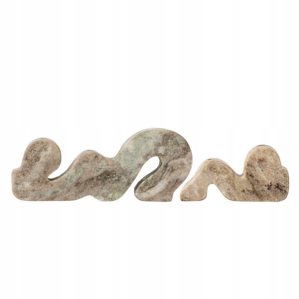 Bloomingville Liabella Mramorový svícen 2 ks šedý