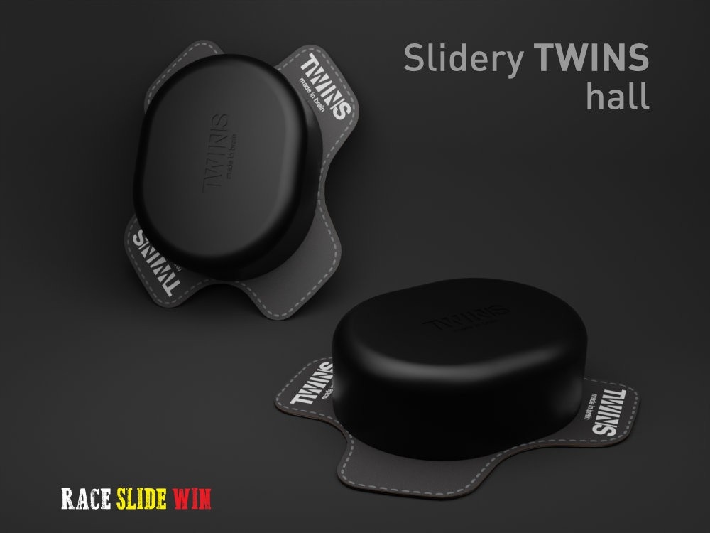 Slidery polimerowe na kolana Twins Hall Pitbike Czarny