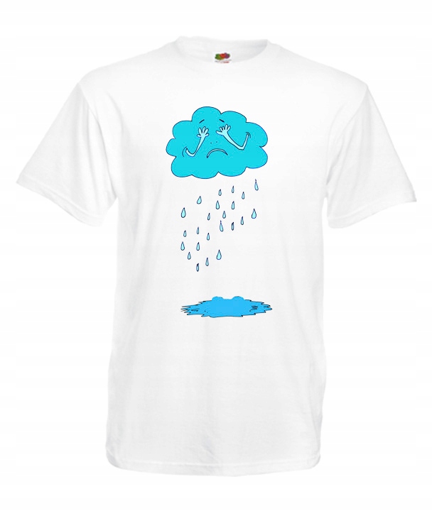 

L Koszulka Męska Deszcz Opady Chmura Smutek