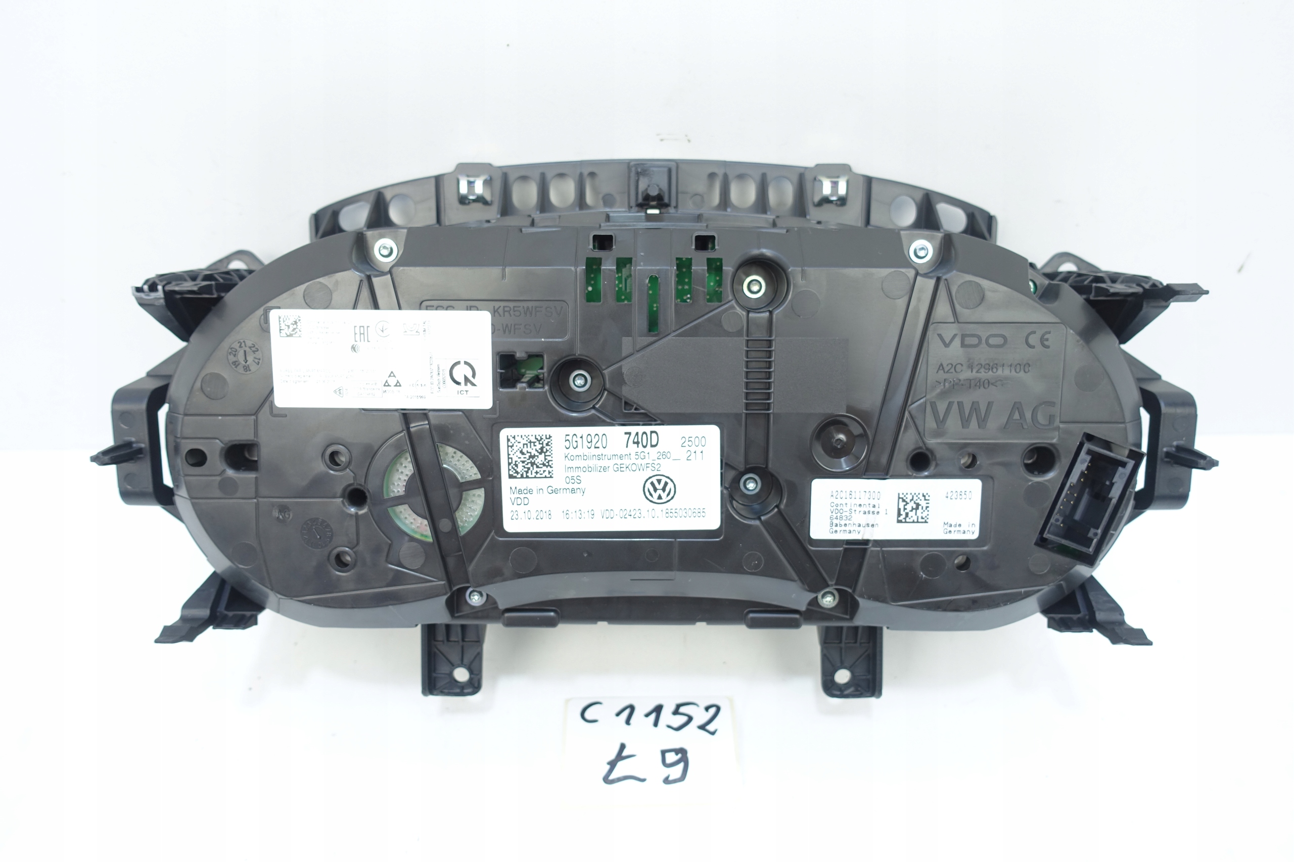 dials dials VW GOLF VII 7 5G 43044KM 5G1920740D