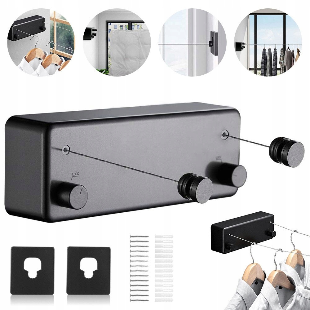 Levně Šňůra Na Prádlo Pružná 4.2 M 20 Kg Dvojitá Šňůra Abs Koupelna Balkon